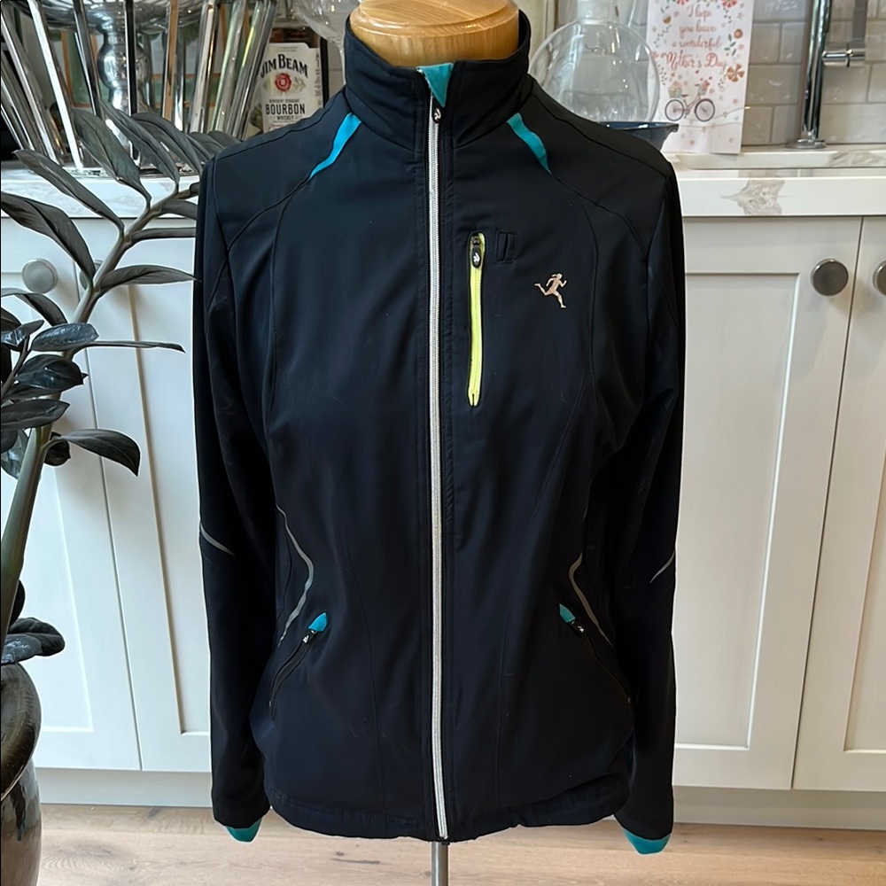 VGUC Rodeo Sprintline black long sleeve nylon running  jacket made in Germany